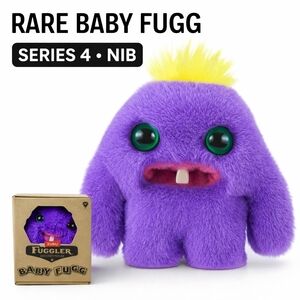 ZURU Fuggler Baby Fugg Series 4 Purple Rare Variant NIB Funny Ugly Monster Plush